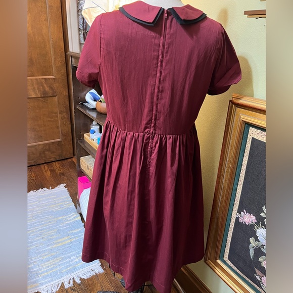 Tuesday of California NWT double dagger dress in oxblood - Picture 9 of 16